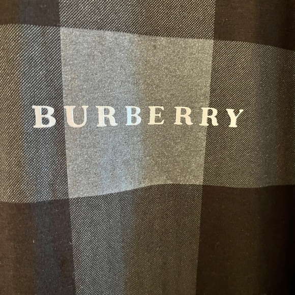 Burberry Black and Gray Check Short Sleeve Tee - Picture 3 of 5